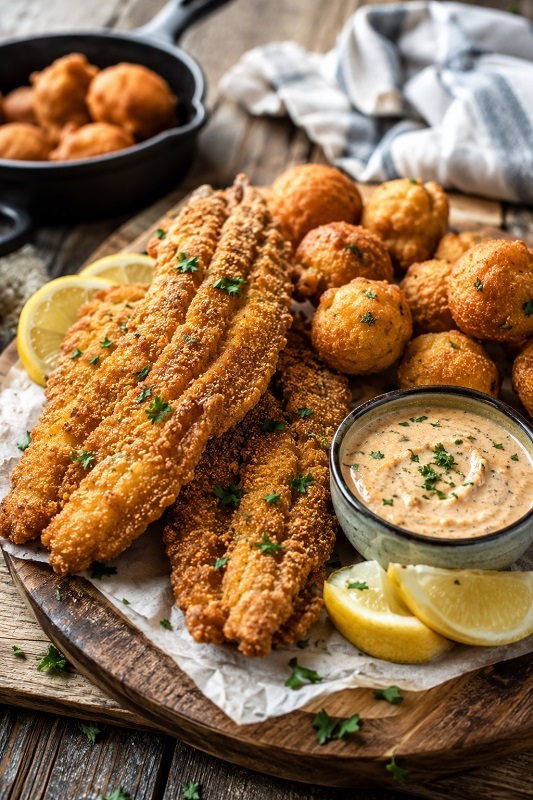Catfish and Hush Puppies