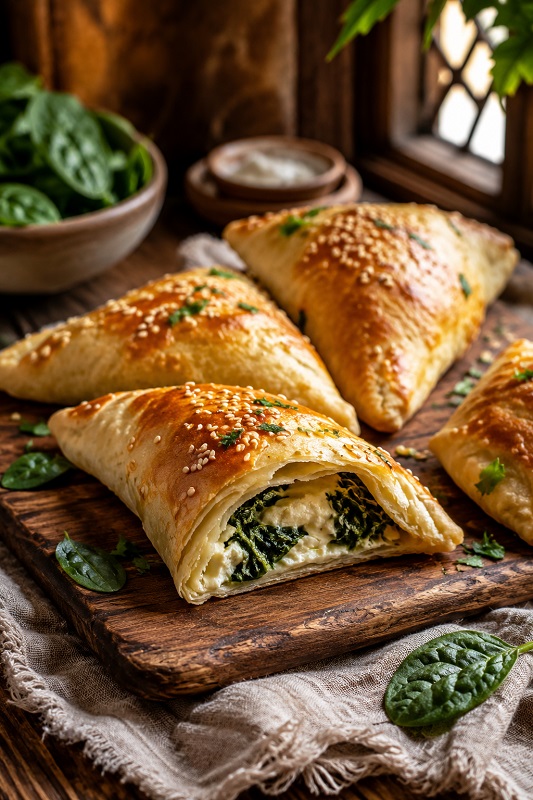 Cheesy Spinach Fatayer
