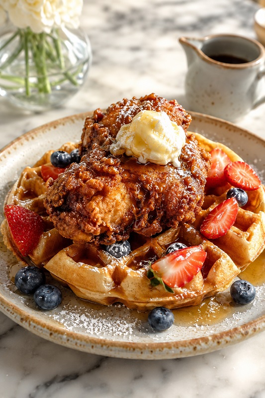 Chicken and Waffles Brunch