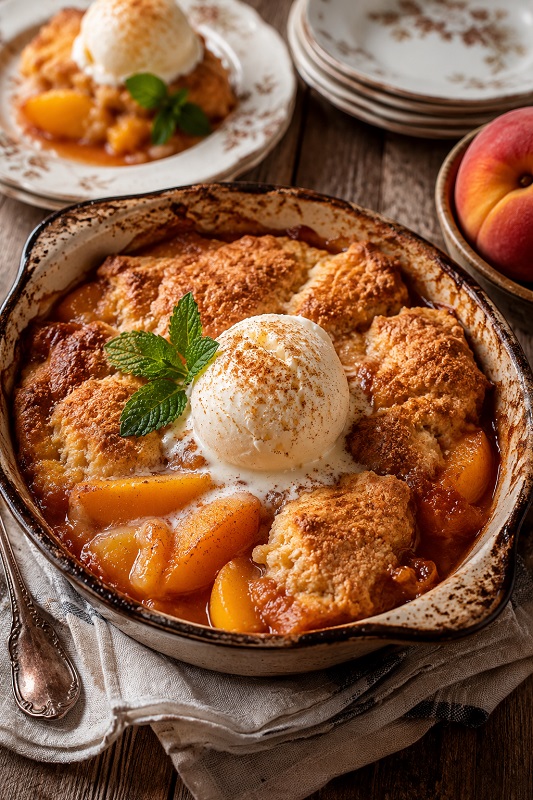 Peach Cobbler Dessert Table