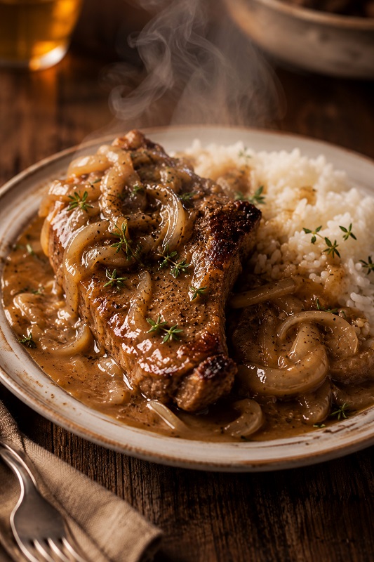 Soulful Smothered Pork Chops